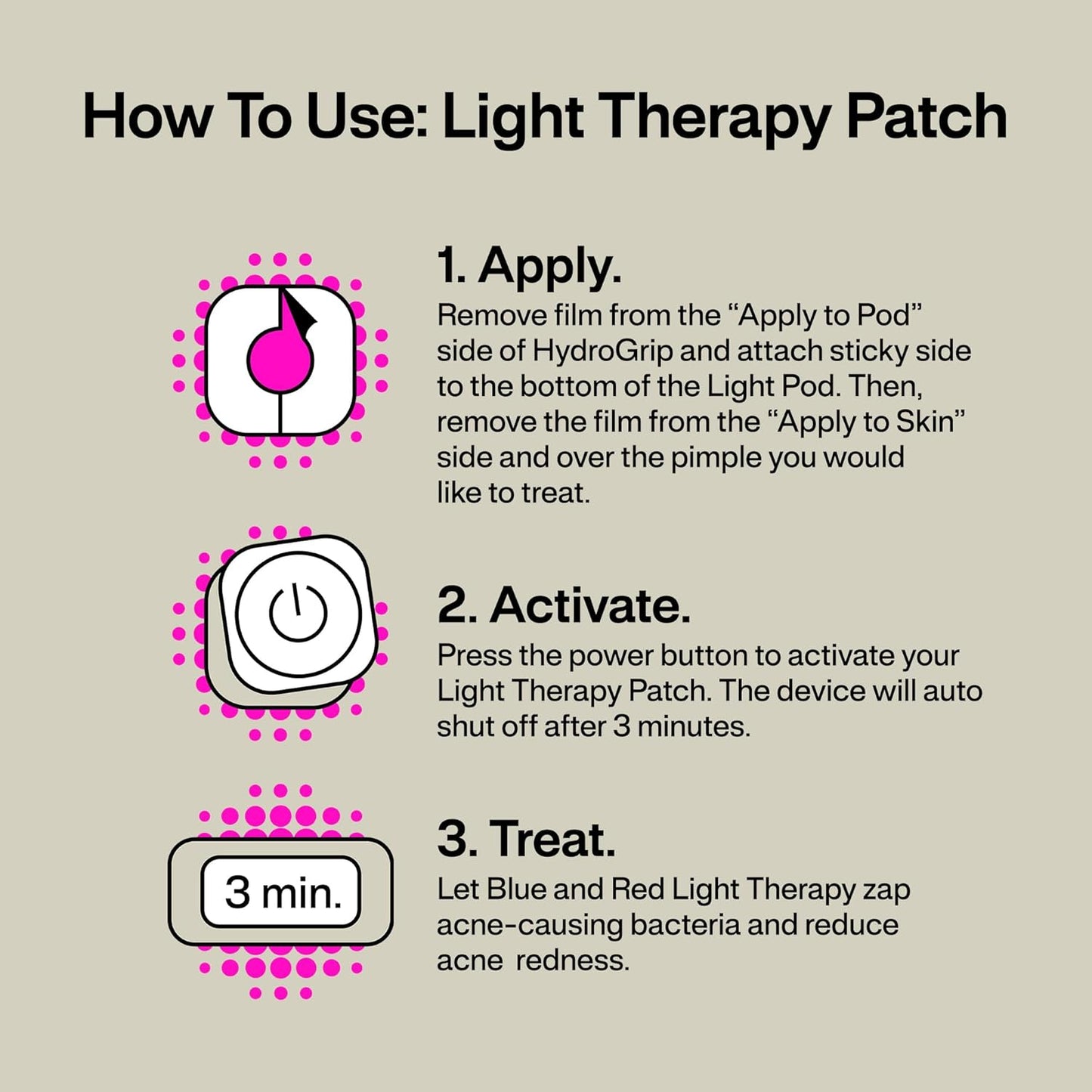 Light Therapy Acne Patches ( Pack Of 6 Patches )