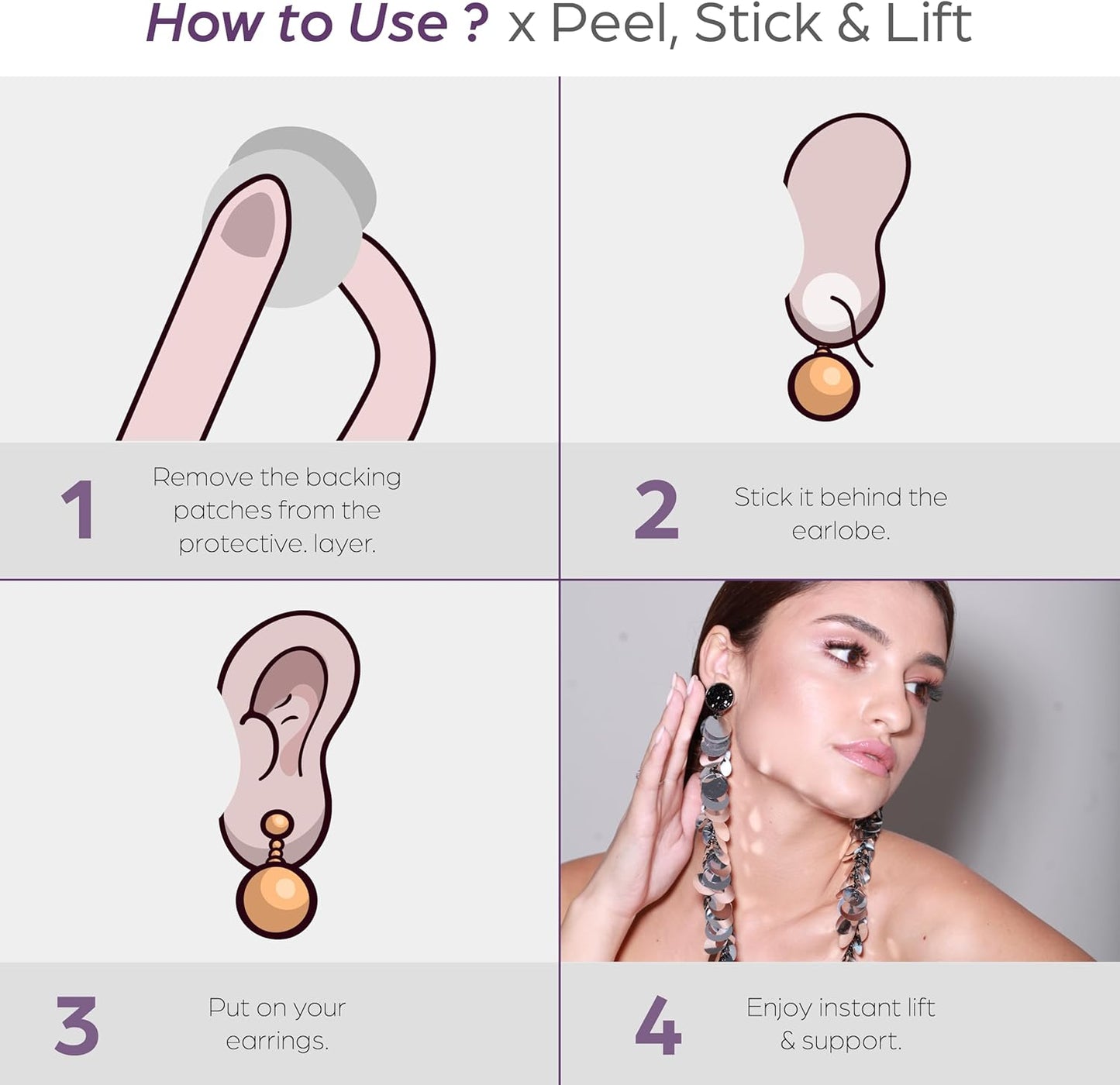 Premium Earlobe Support Patches ||  Pack Of 100