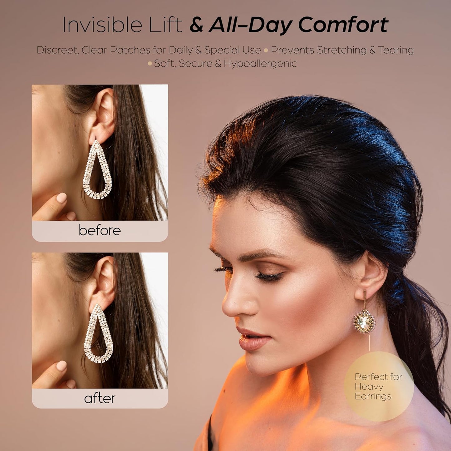 Premium Earlobe Support Patches ||  Pack Of 100