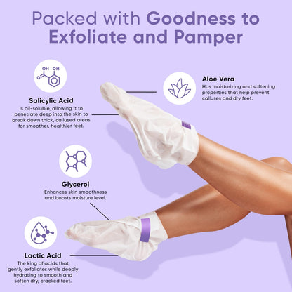 Exfoliating Foot Mask || Pedicure At Home