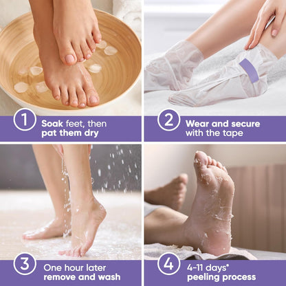 Exfoliating Foot Mask || Pedicure At Home