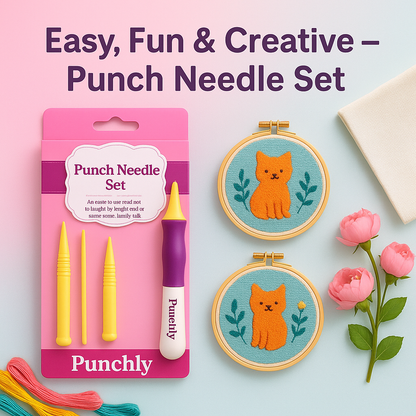 Punchly™ - Embroidery Punch Needle Pen Set