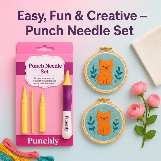 Punchly™ - Embroidery Punch Needle Pen Set